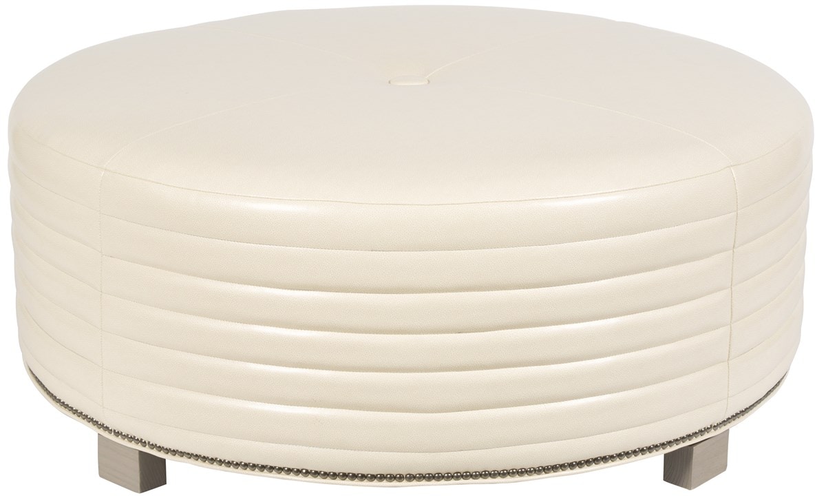 Vanguard Bennett Leather Circular Ottoman WL180C-OT