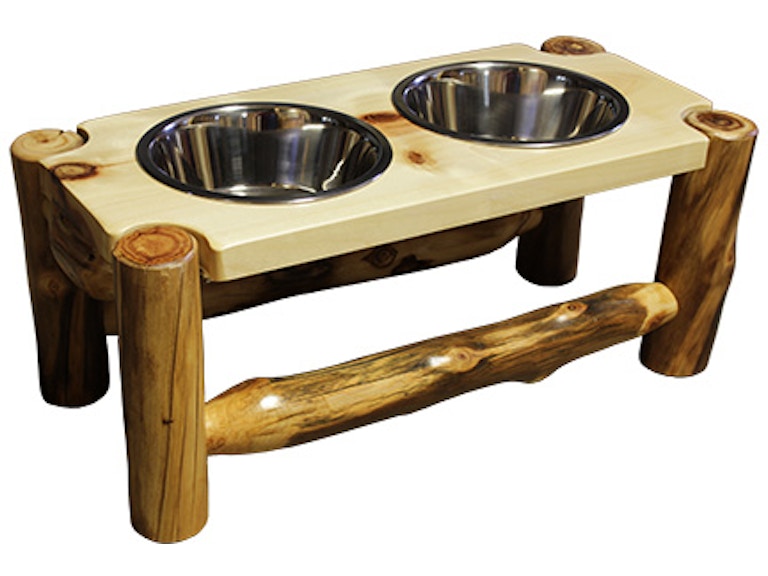 Rustic Log Furniture Living Room 2 Bowl Pet Feeder 2bpf 10 Nn Rustic Log Furniture 2 Bowl Pet Feeder 2bpf 10 Nn