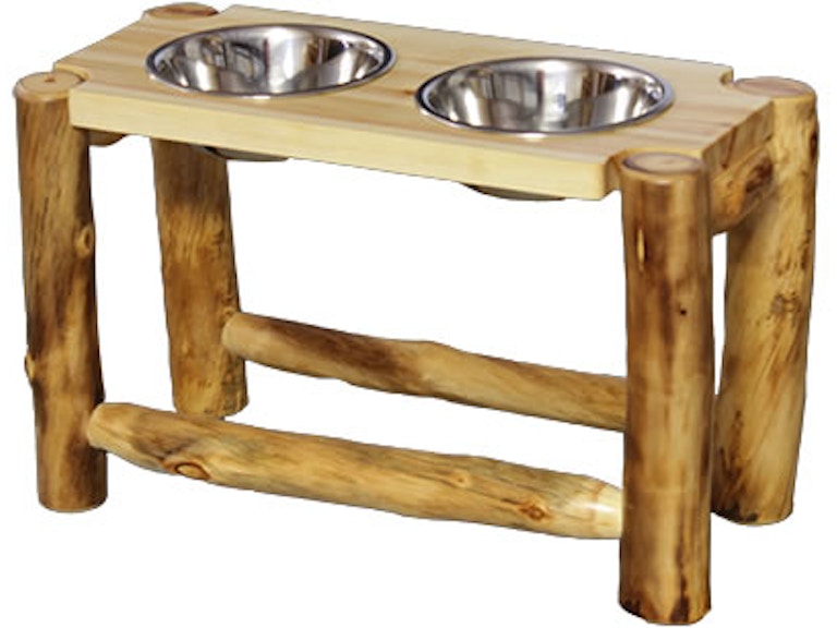 Rustic Log Furniture Living Room 2 Bowl Pet Feeder 2bpf 15 Nn Rustic Log Furniture 2 Bowl Pet Feeder 2bpf 15 Nn