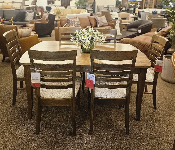  7 Piece Dining Set Table & 6 Chairs 6818