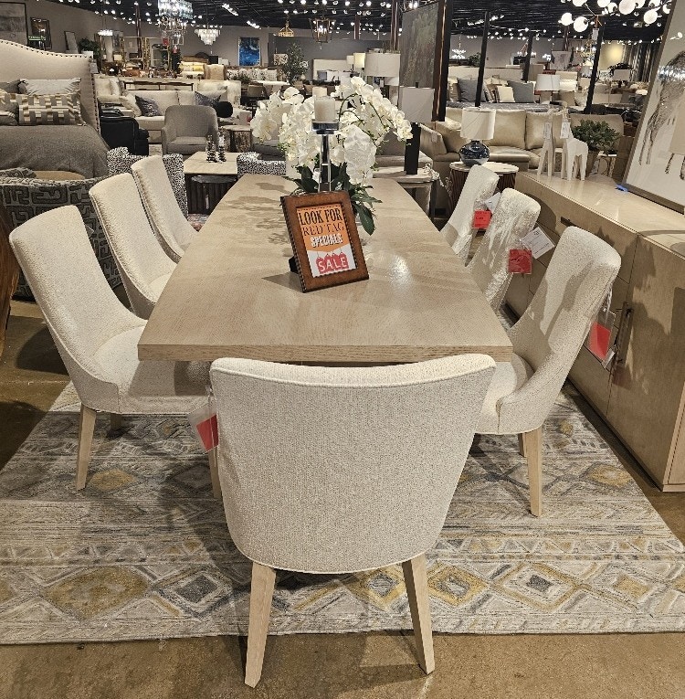  10 Piece Dining Set Table, 8 Chairs & Buffet 6833