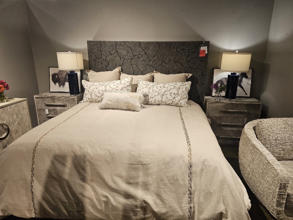  King Teak Panel Bed 6848