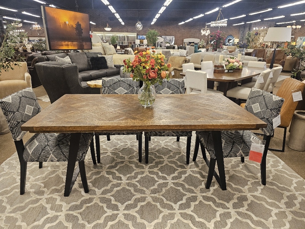  Parquet Top Dining Table (Chairs Not Included In the Price) 6891