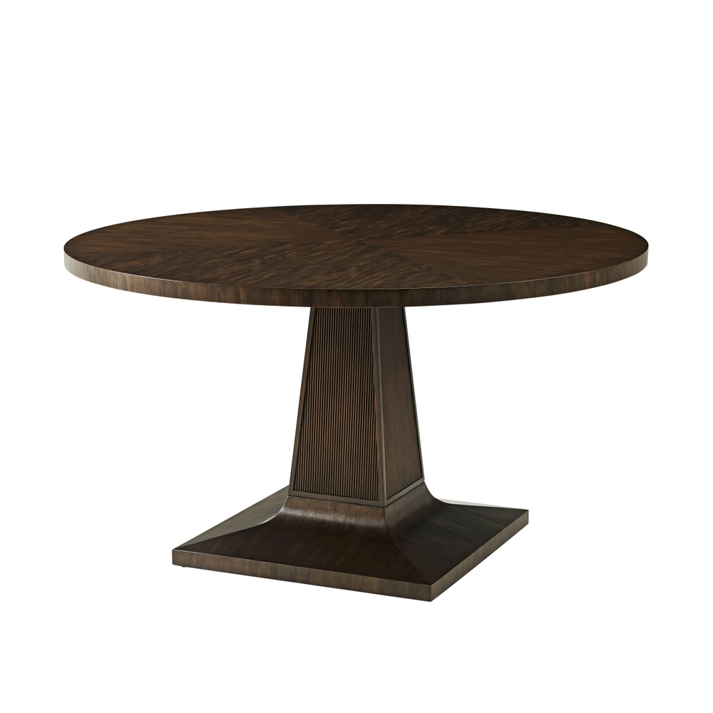  Lido Round Dining Table, crafted from a Prima Vera in our deep Bistre finish 046