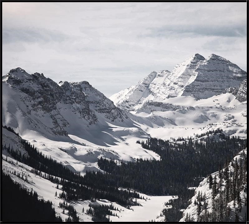  Colorado Style Artwork Snowy Mountains