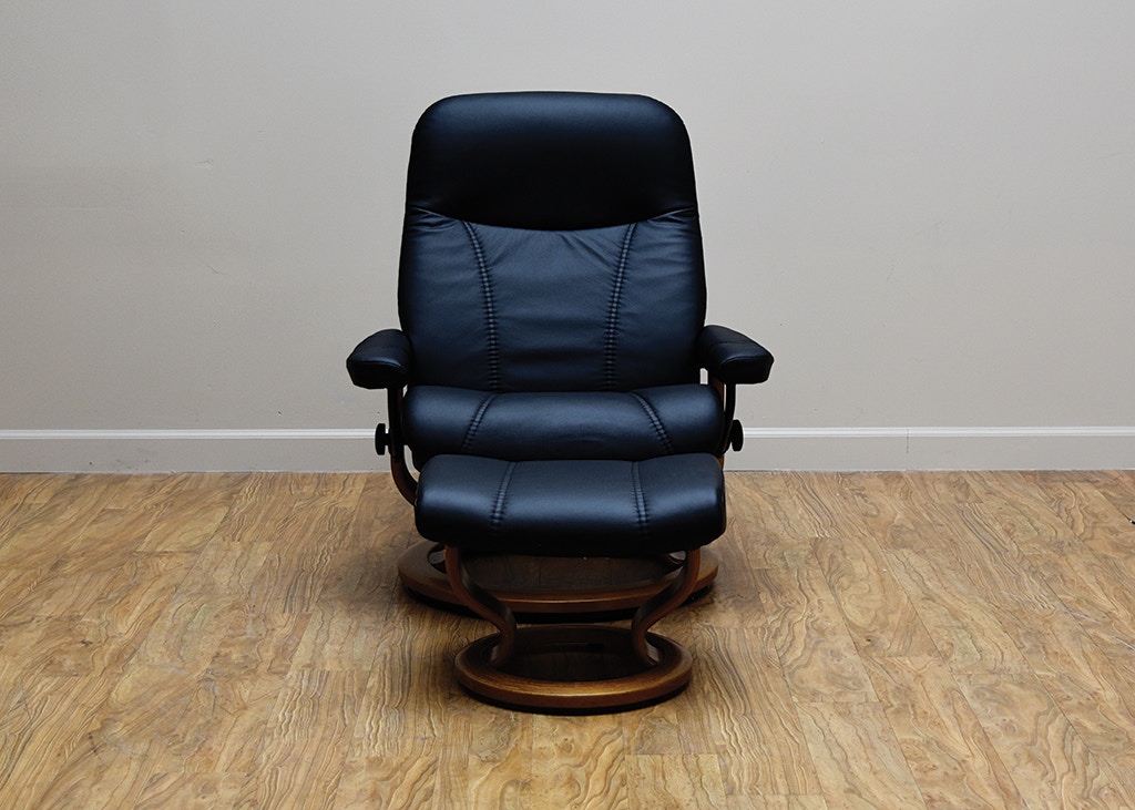 Stressless by Ekornes Living Room Consul Medium Chair & Ottoman