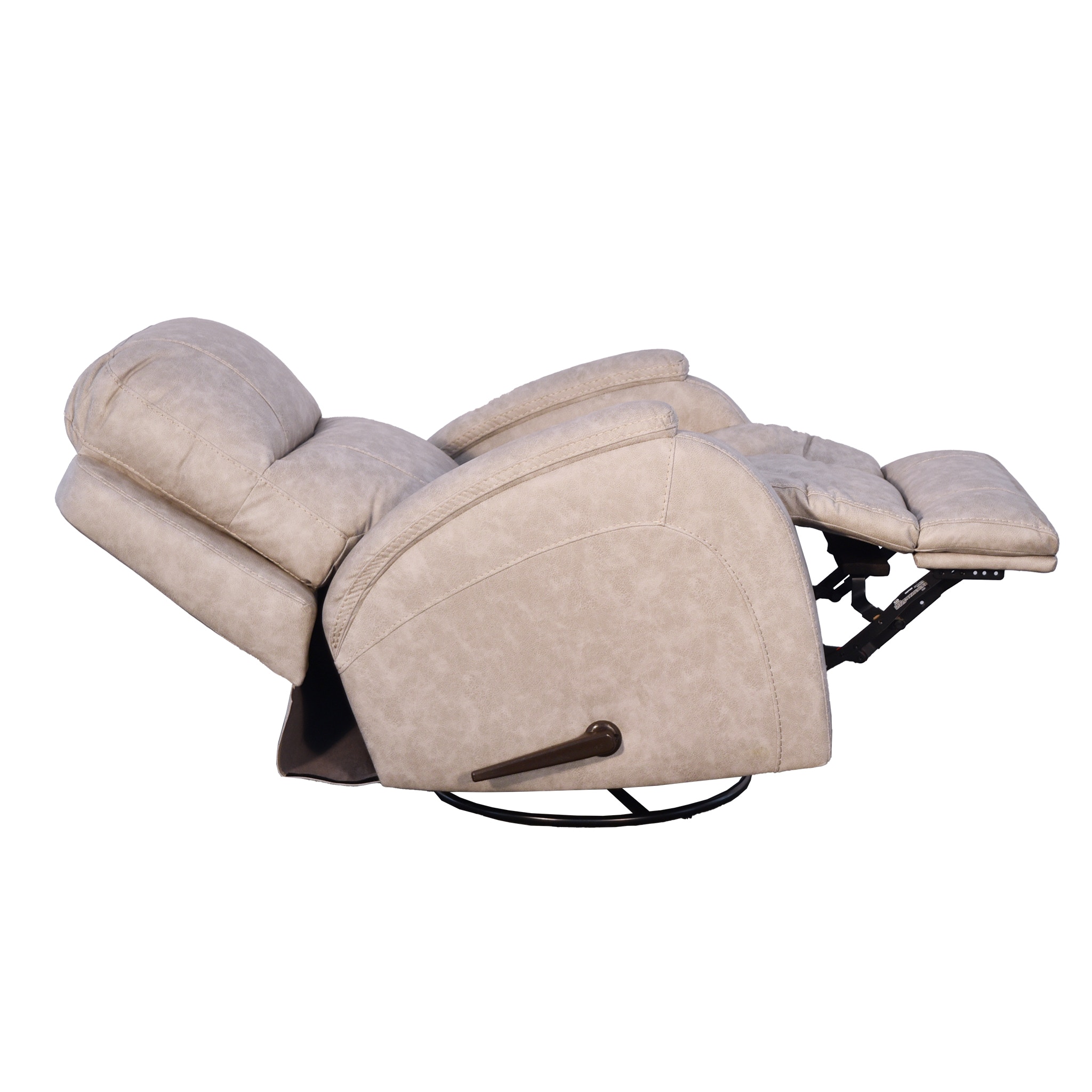 HomeStretch Living Room ZENA SWIVEL GLIDER RECLINER-PEBBLE 36461