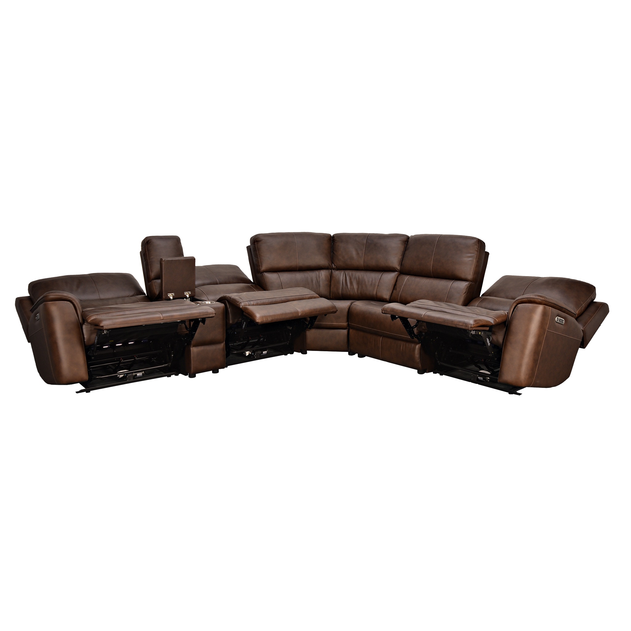 Flexsteel Living Room HENRY 6 PC LEATHER SECTIONAL-P3ZG