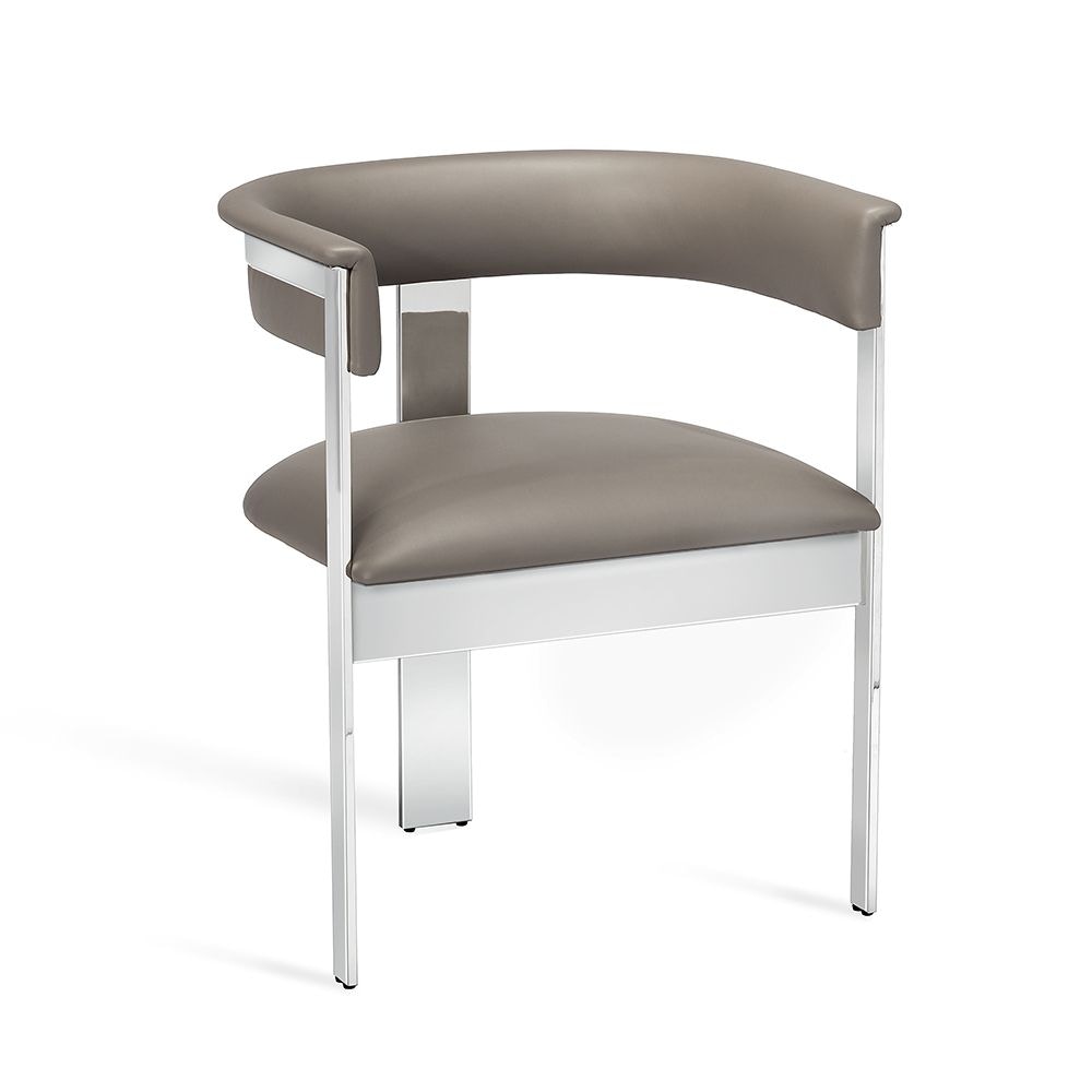 Interlude Darcy Dining Chair Grey Nickel 148104 James Antony Home