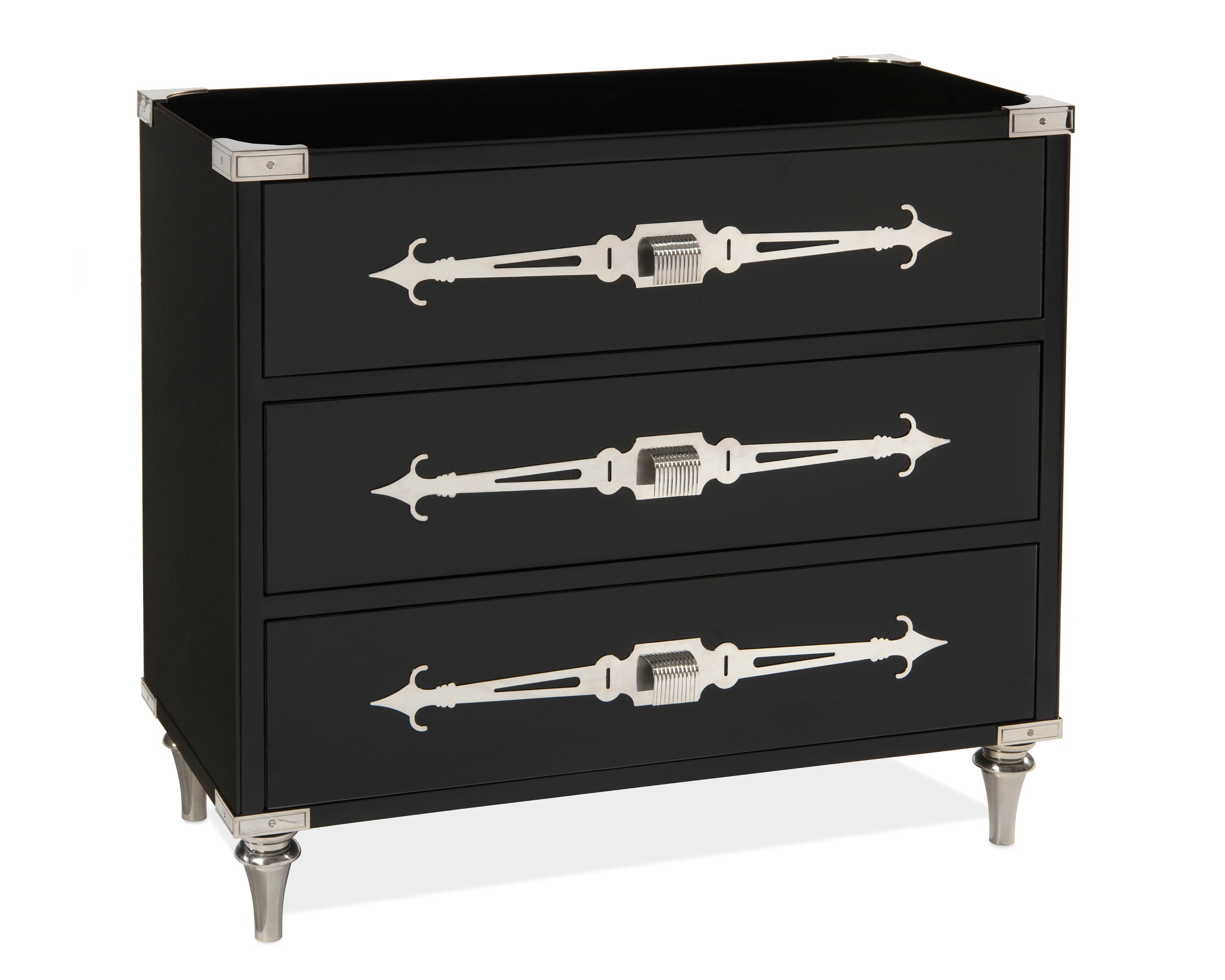 Steel Black Glass Cabinet