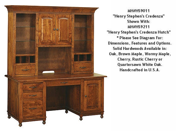 Nisley Cabinet Home Office Henry Stephens Wall Unit Hutch Top