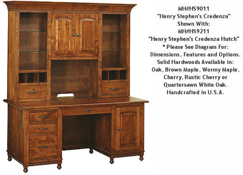 Nisley Cabinet Home Office Henry Stephens Wall Unit Hutch Top
